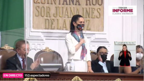 Destaca Sheinbaum manejo de pandemia COVID-19 y apoyo económico sin distinción en la CDMX durante Tercer Informe de Gobierno 